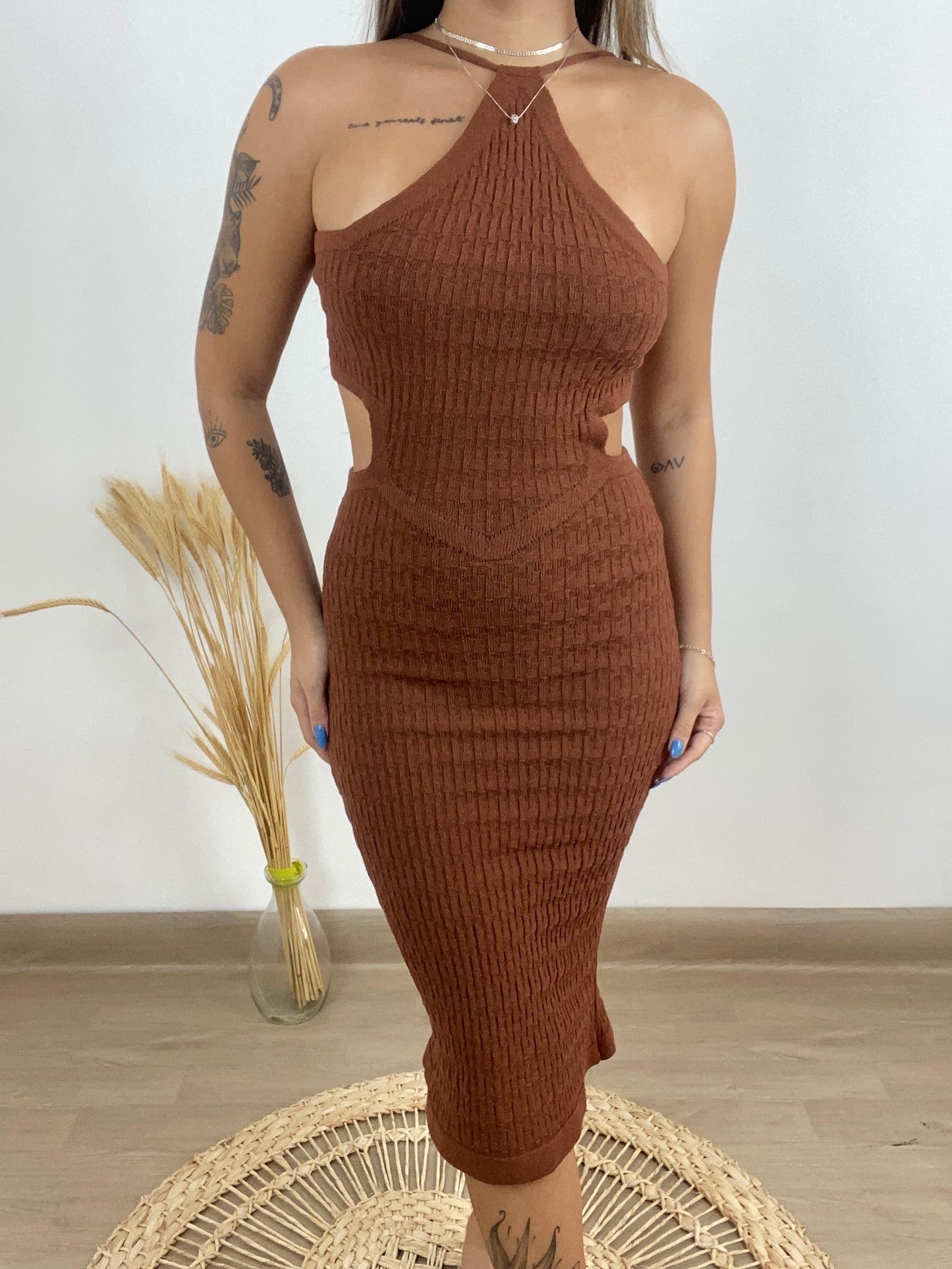 Vestido Tricô Triangular