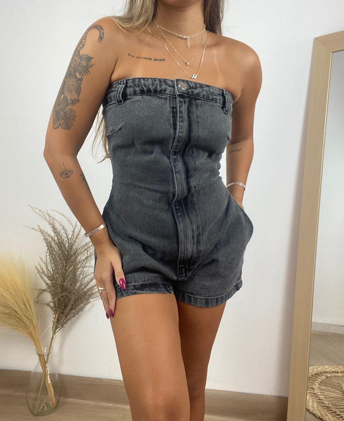 Macaquinho jeans