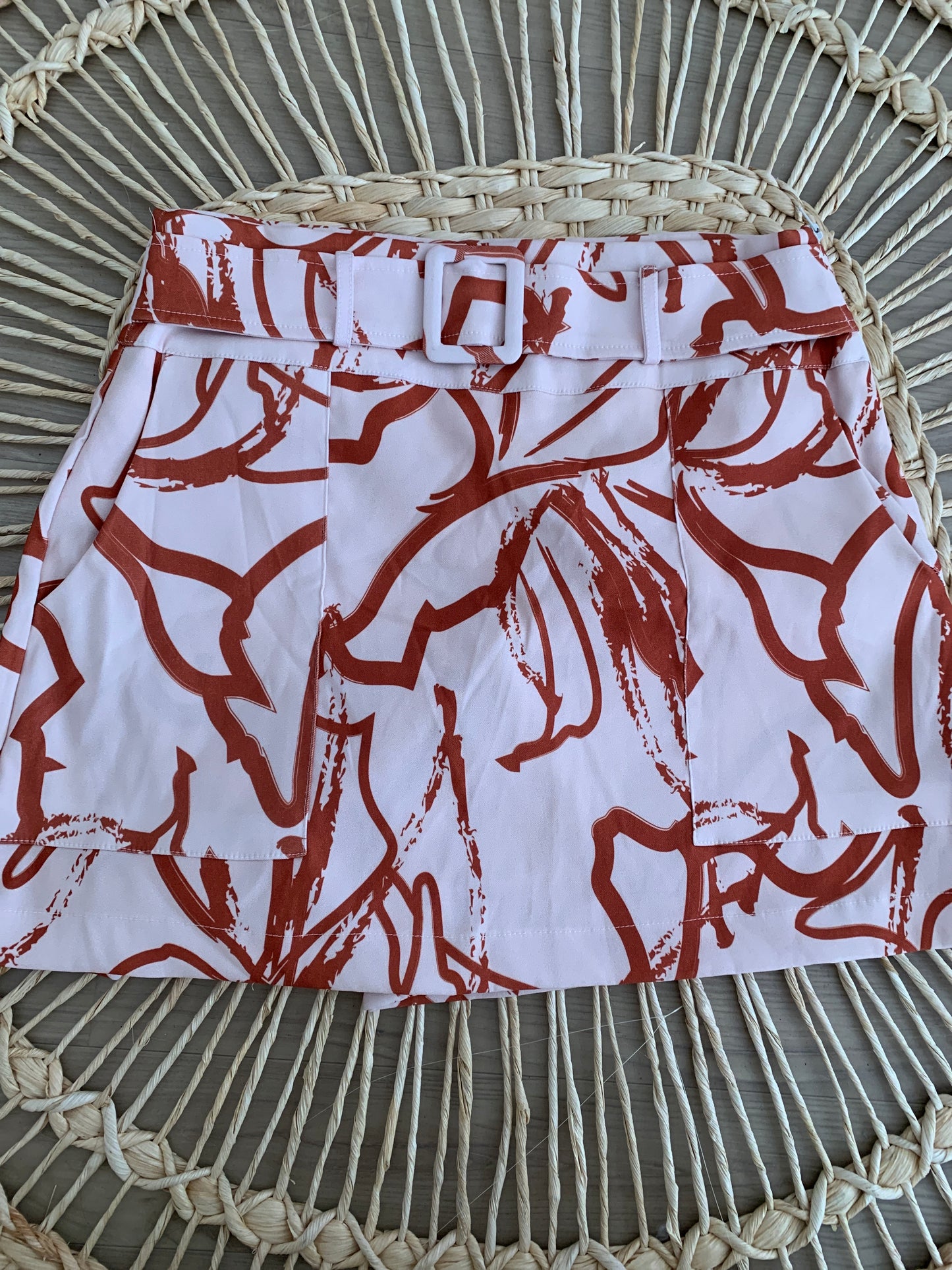 Short saia estampado