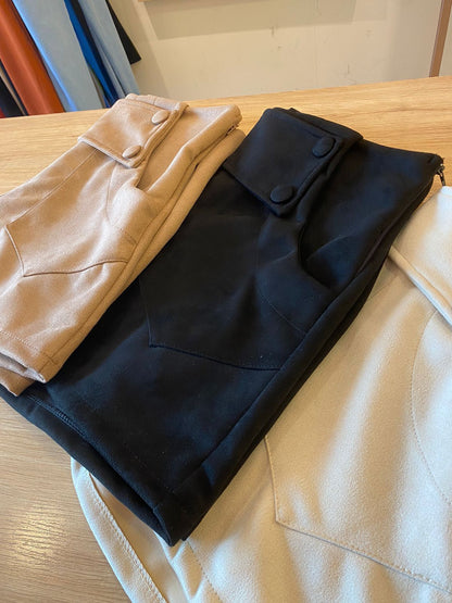 Short suede