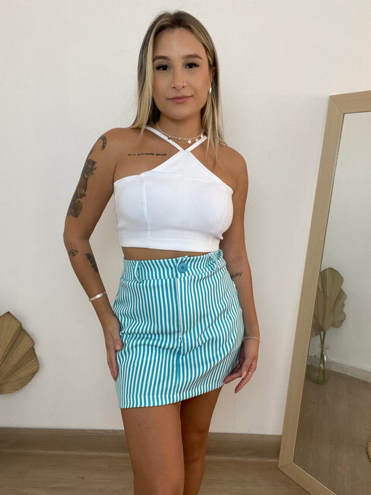 Short saia listrado