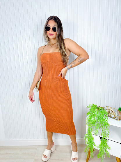 Vestido Tricô Tomara Que Caia